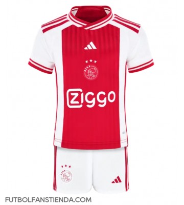 Ajax Primera Equipación Niños 2023-24 Manga Corta (+ Pantalones cortos)